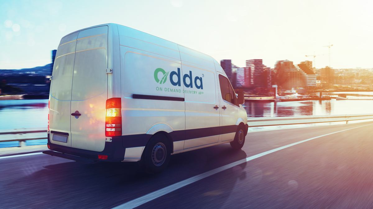 Odda dedicated delivery van travelling directly to its destination