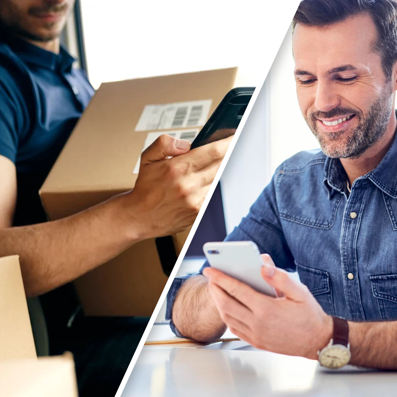 Customer communicating directly with a courier driver
