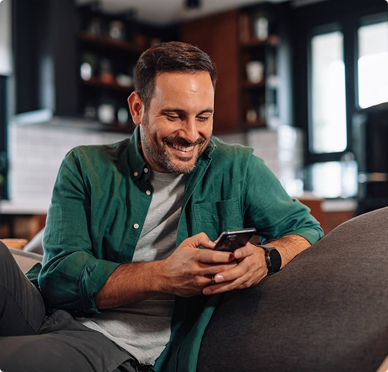 Customer checking delivery booking on a phone
