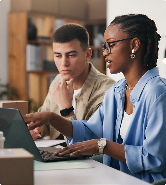 Business team arranging a same day courier