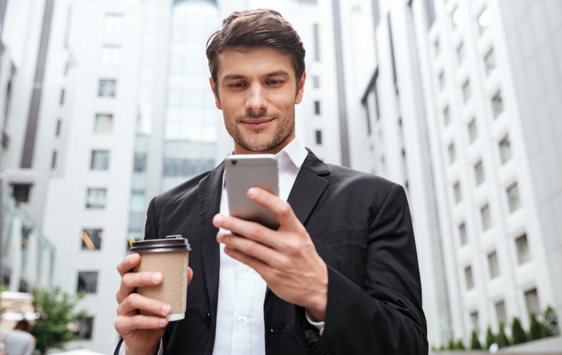 Business customer tracking a delivery from a phone