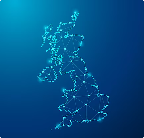 UK nationwide courier network map